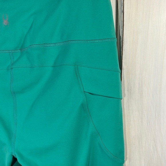 Spyder Active Wear Women's Teal Workout Pants with Side Pockets - Picture 6 of 11